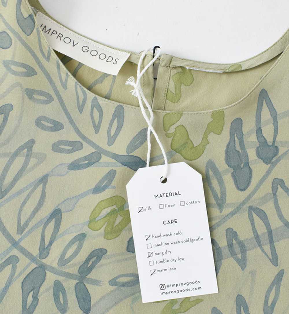 hand-painted vintage silk shirt | ivy - image 8