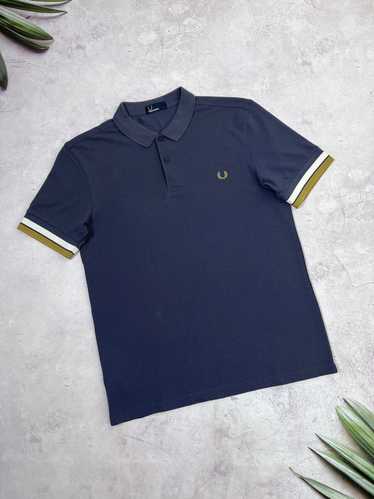 Fred Perry Fred Perry Polo T-Shirt Dark Grey & Go… - image 1