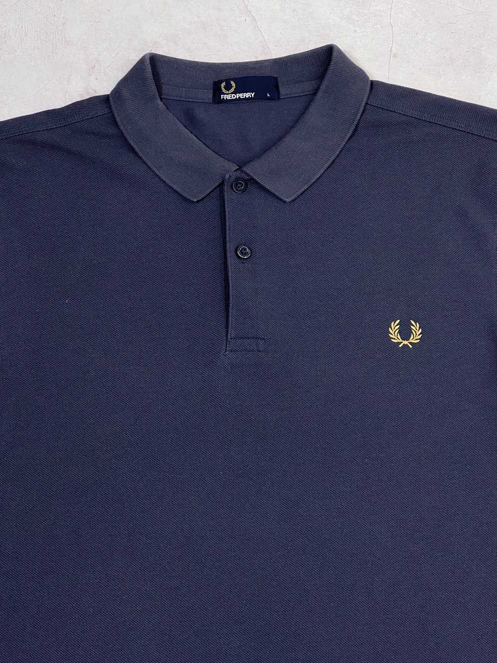 Fred Perry Fred Perry Polo T-Shirt Dark Grey & Go… - image 3