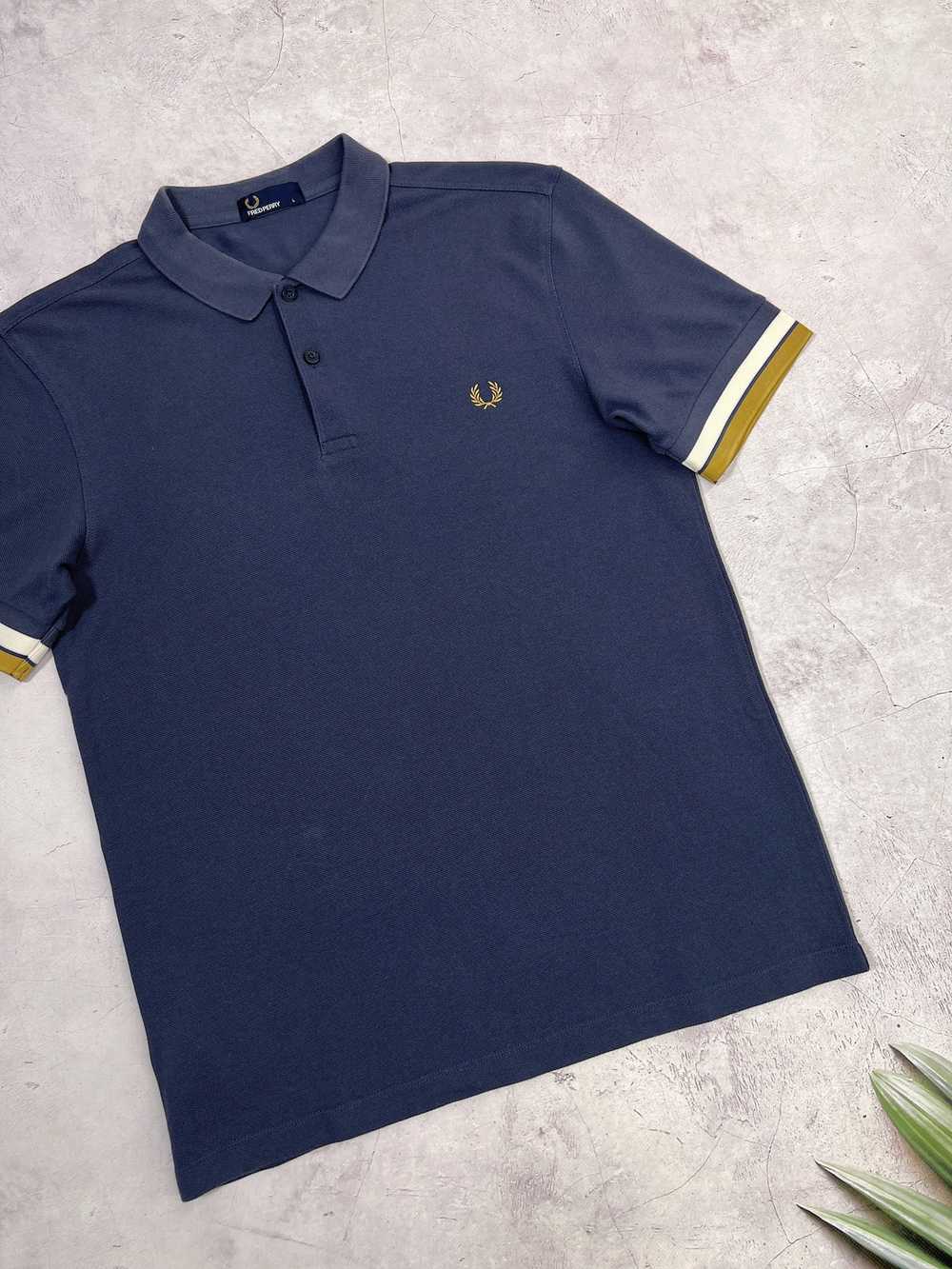 Fred Perry Fred Perry Polo T-Shirt Dark Grey & Go… - image 4