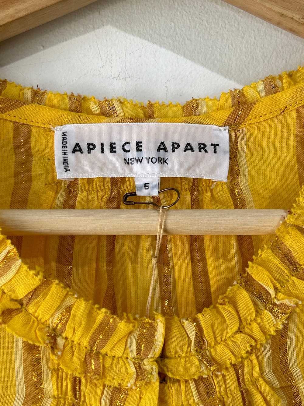 Apiece Apart Yellow Ruffle Top - image 3