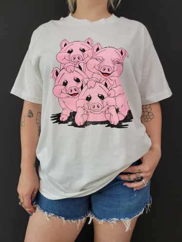 80s Best Fruit of the Loom Cute Piggies T-Shirt