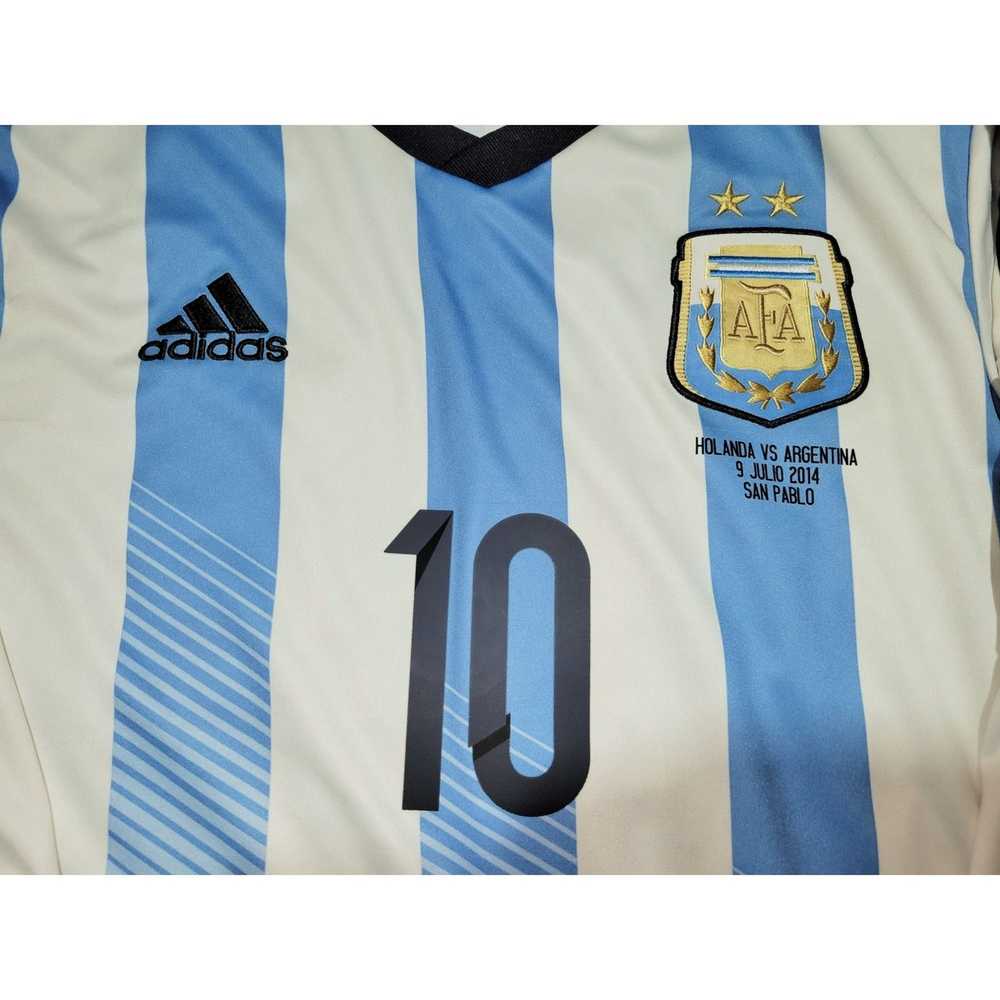 Adidas Messi Argentina 2014 World Cup Final Away Soccer Jersey Shirt L SKU#G75187