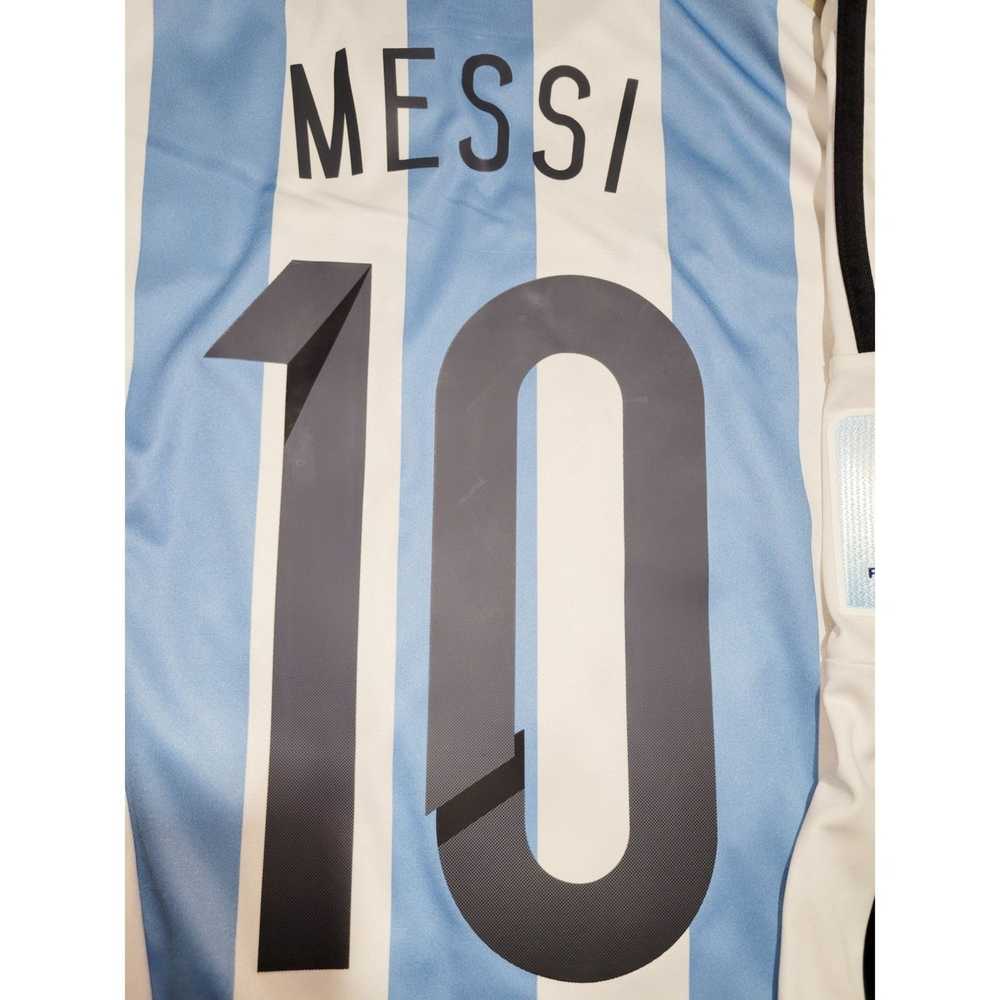 Messi Argentina 2014 WORLD CUP FINAL Away Soccer Jersey Shirt M SKU# G75187