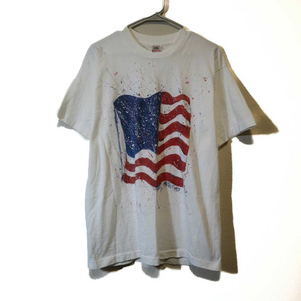 All Sport 1993 Vintage American Flag Shirt - image 1