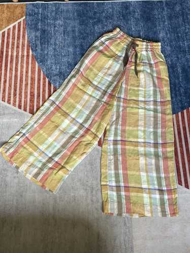 Kapital kapital Linen Madras Check Ludo Baggy Pant