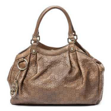 Gucci Small Sukey in Brown Gucissima Leather - image 1