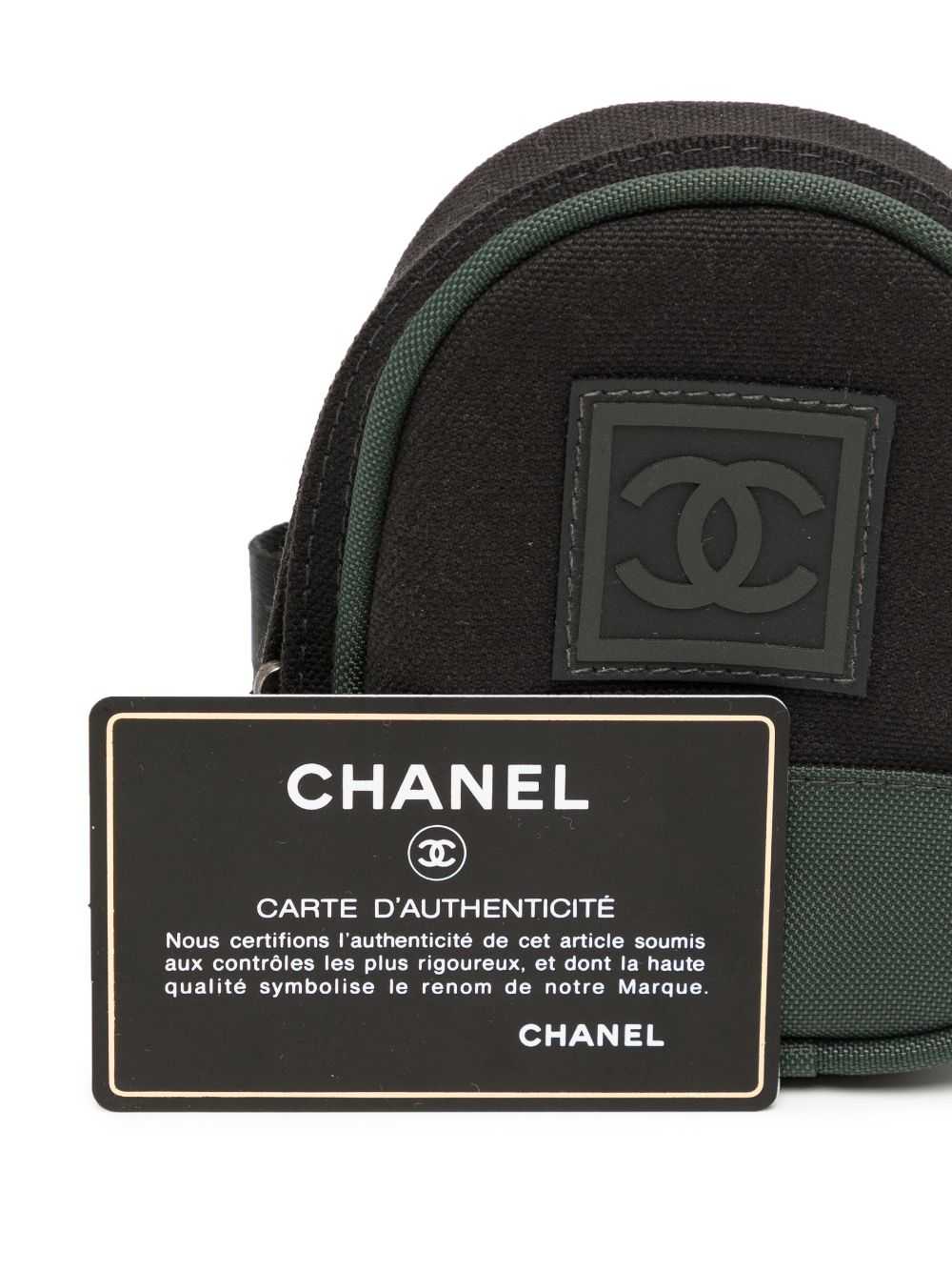 CHANEL Pre-Owned 2003 Sports line leg pouch - Bla… - image 5