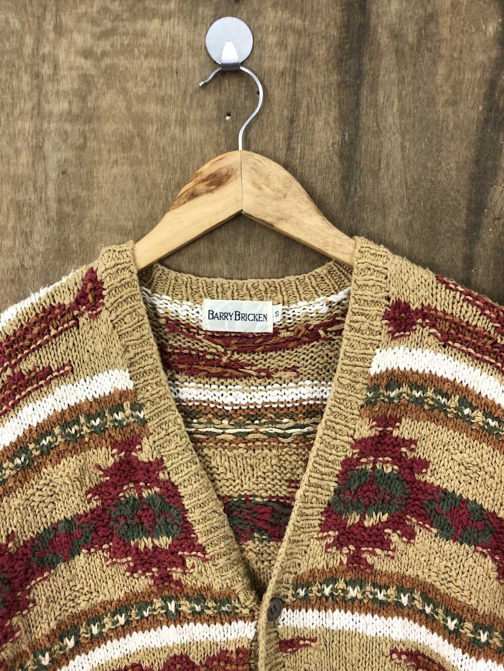 Cardigan × Coloured Cable Knit Sweater × Navajo B… - image 3
