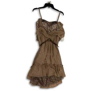 Jessica Simpson NWT Womens Brown Sweetheart Neck … - image 1