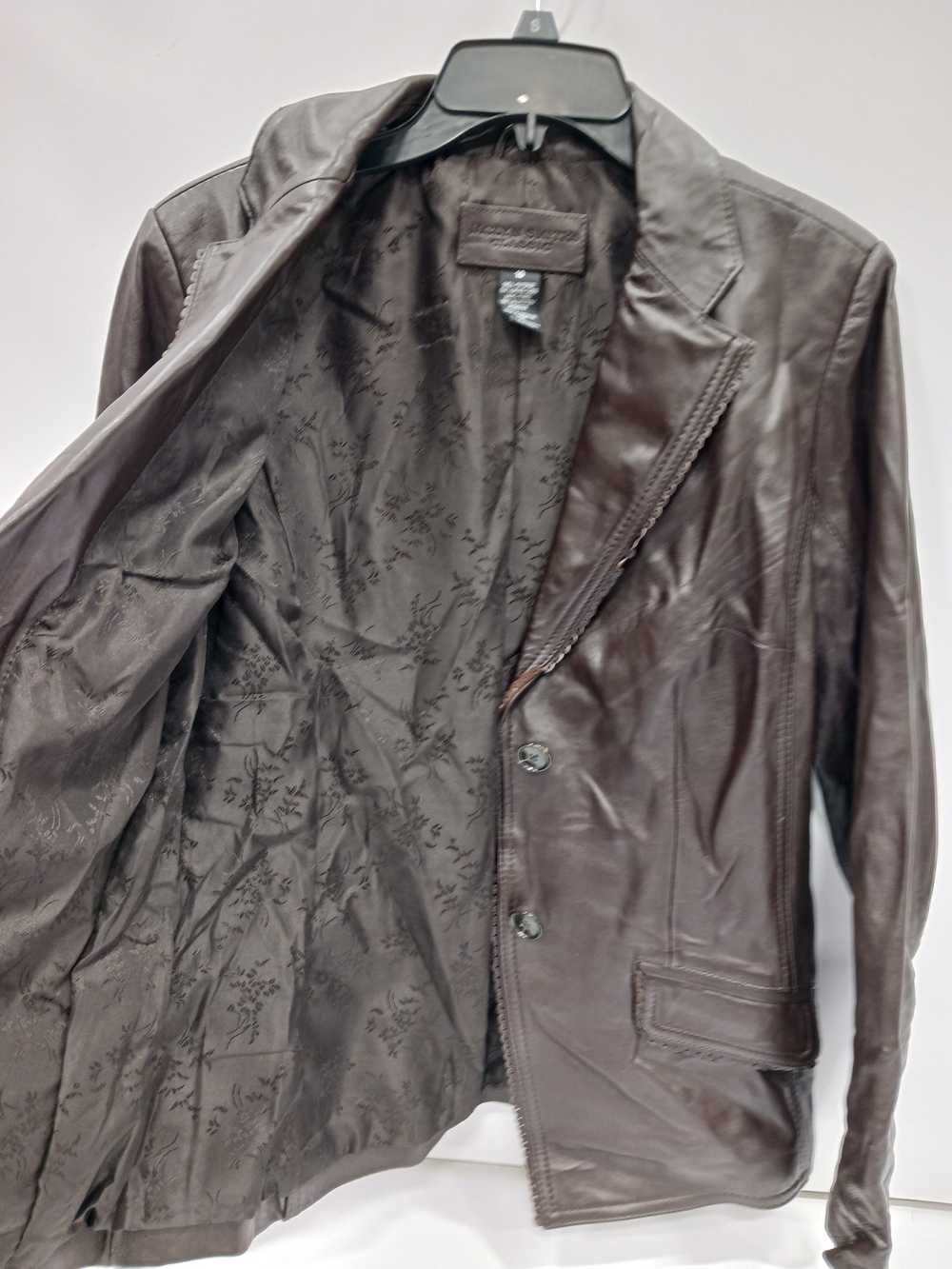 Jaclyn Smith Women's Button Down Brown Leather Ja… - image 3
