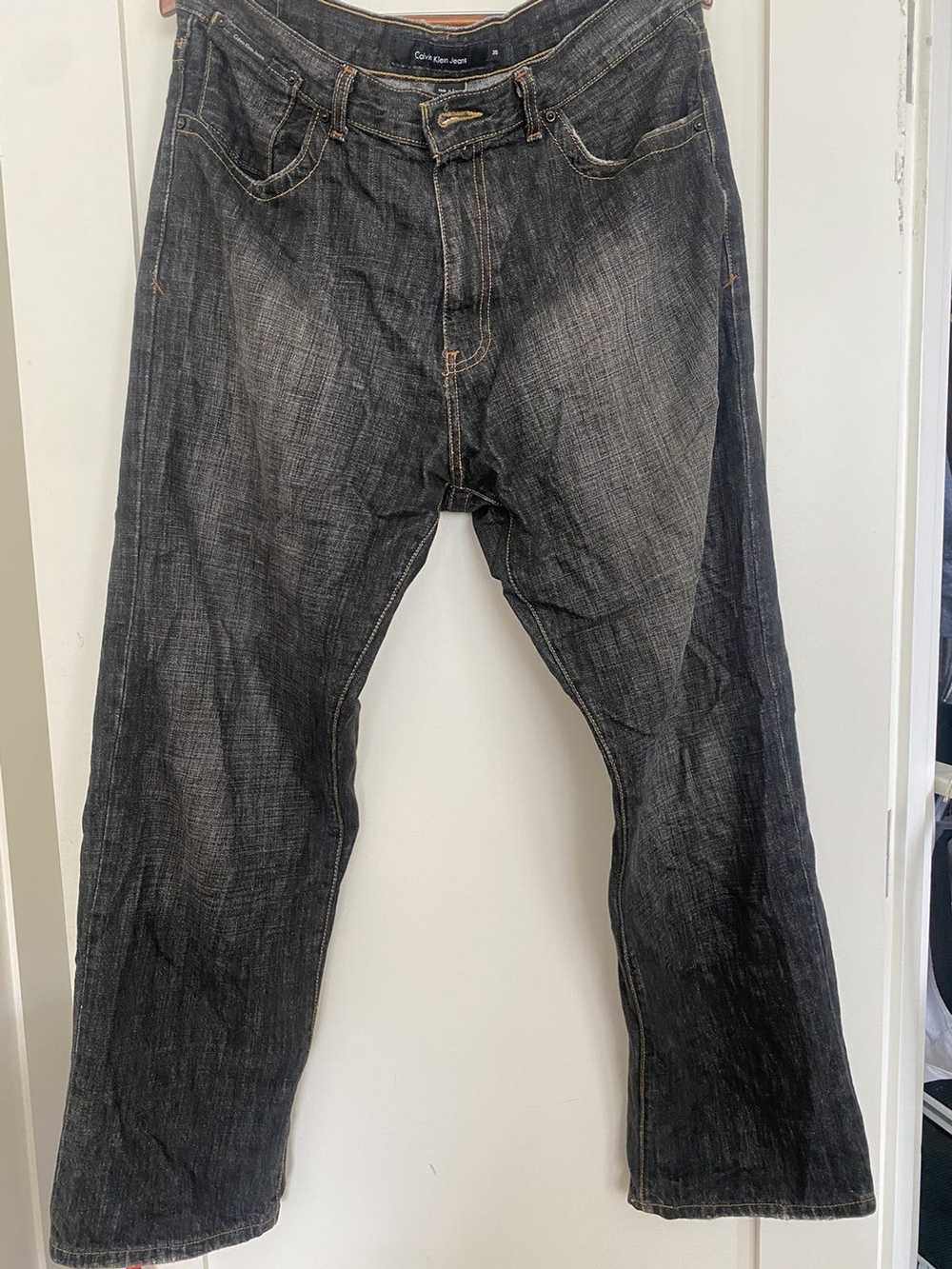 Calvin Klein Super Cool y2k Baggy Black Jeans - S… - image 1