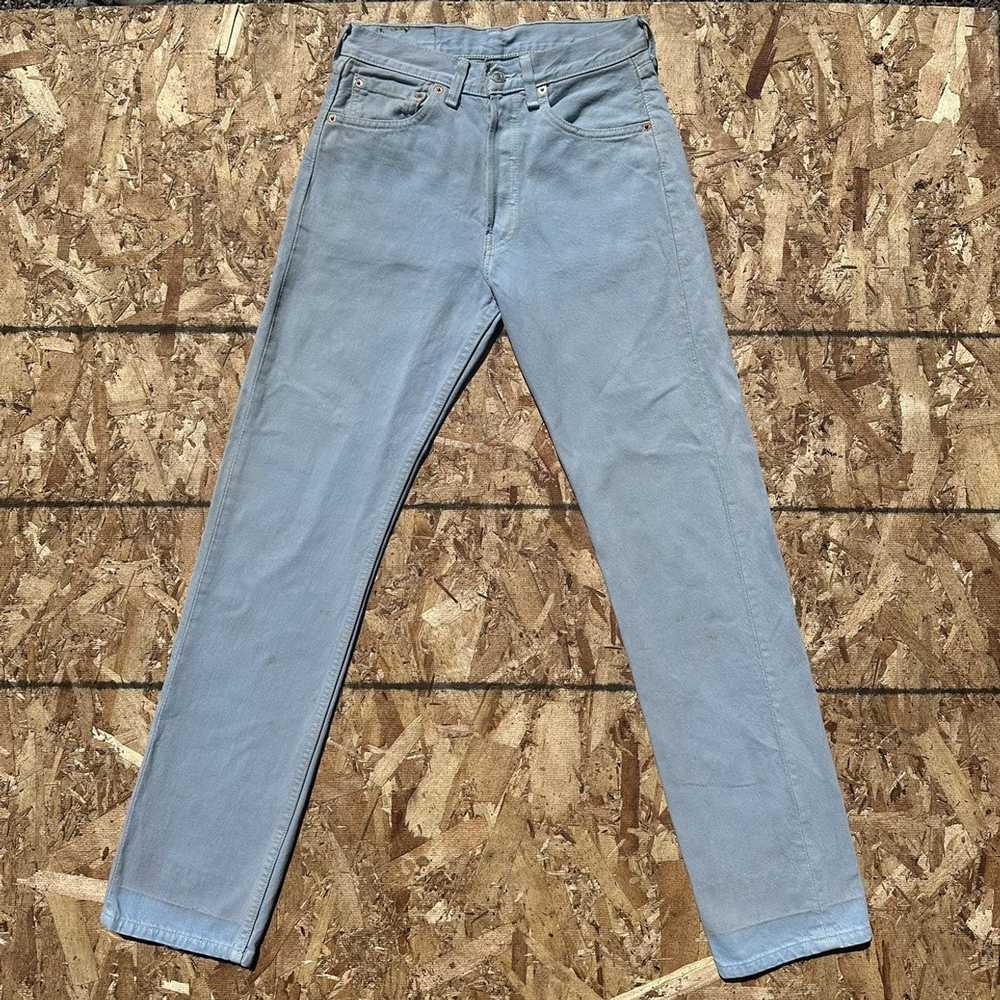Levi's × Vintage 1996 501 light blue jeans - image 2