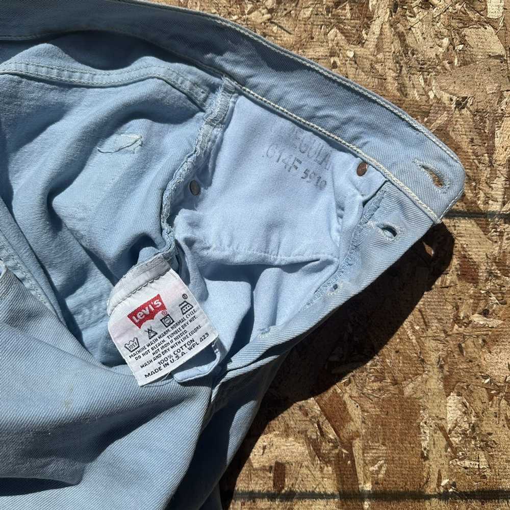Levi's × Vintage 1996 501 light blue jeans - image 4