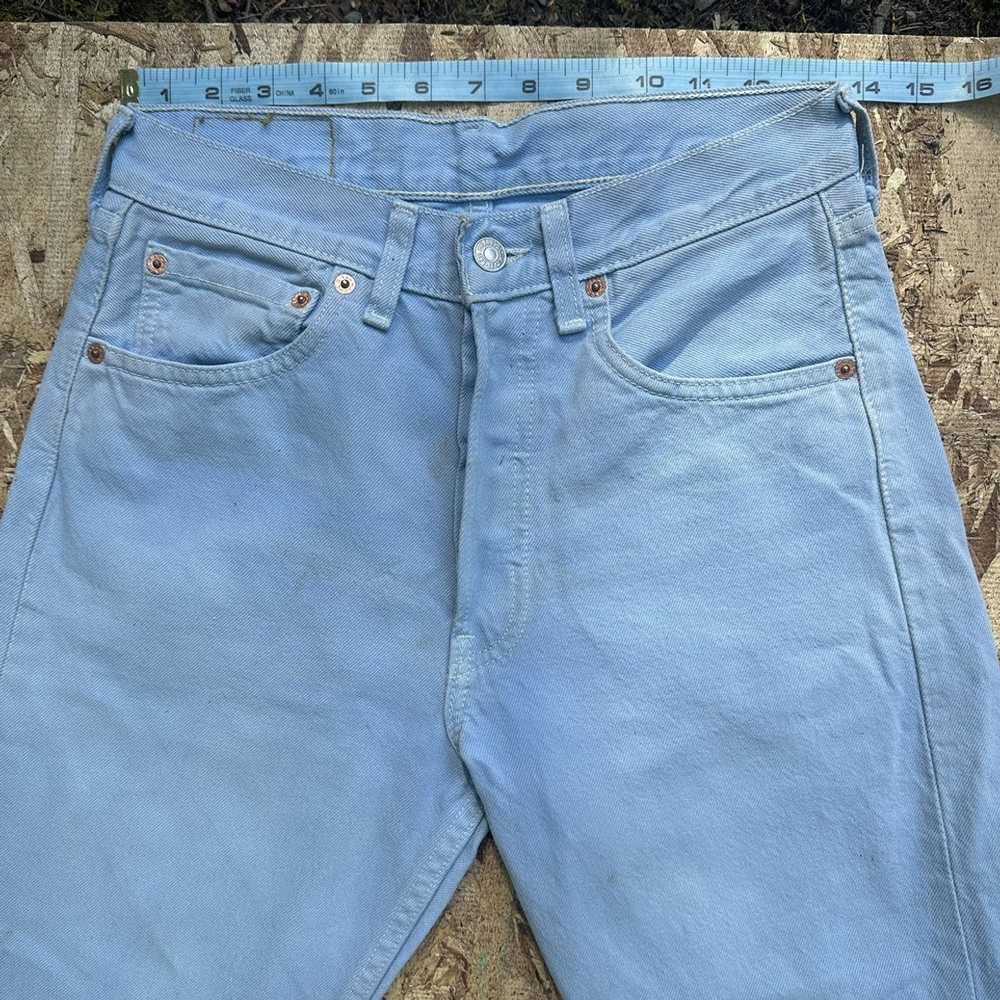 Levi's × Vintage 1996 501 light blue jeans - image 6