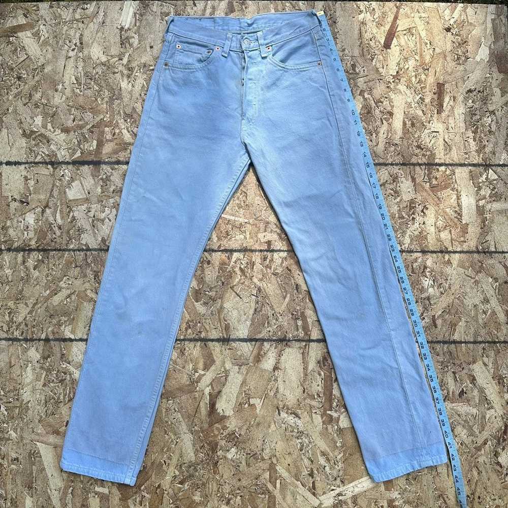 Levi's × Vintage 1996 501 light blue jeans - image 7