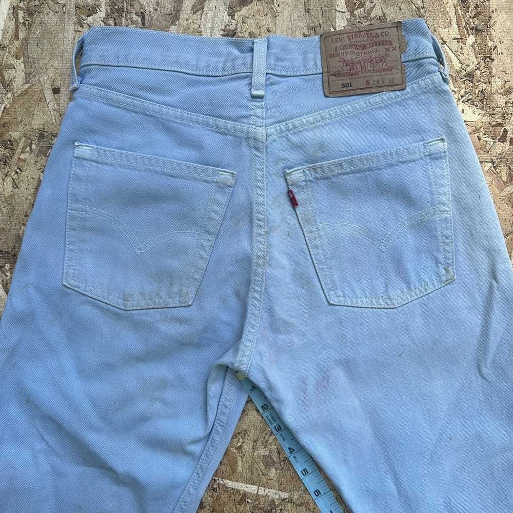 Levi's × Vintage 1996 501 light blue jeans - image 9
