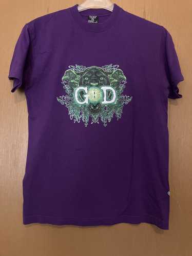 Custom Neon Green on Purple Graphic T