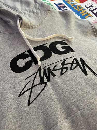 CDG X STUSSY HOODIE Grey 2021 Brand New Authentic Size Small