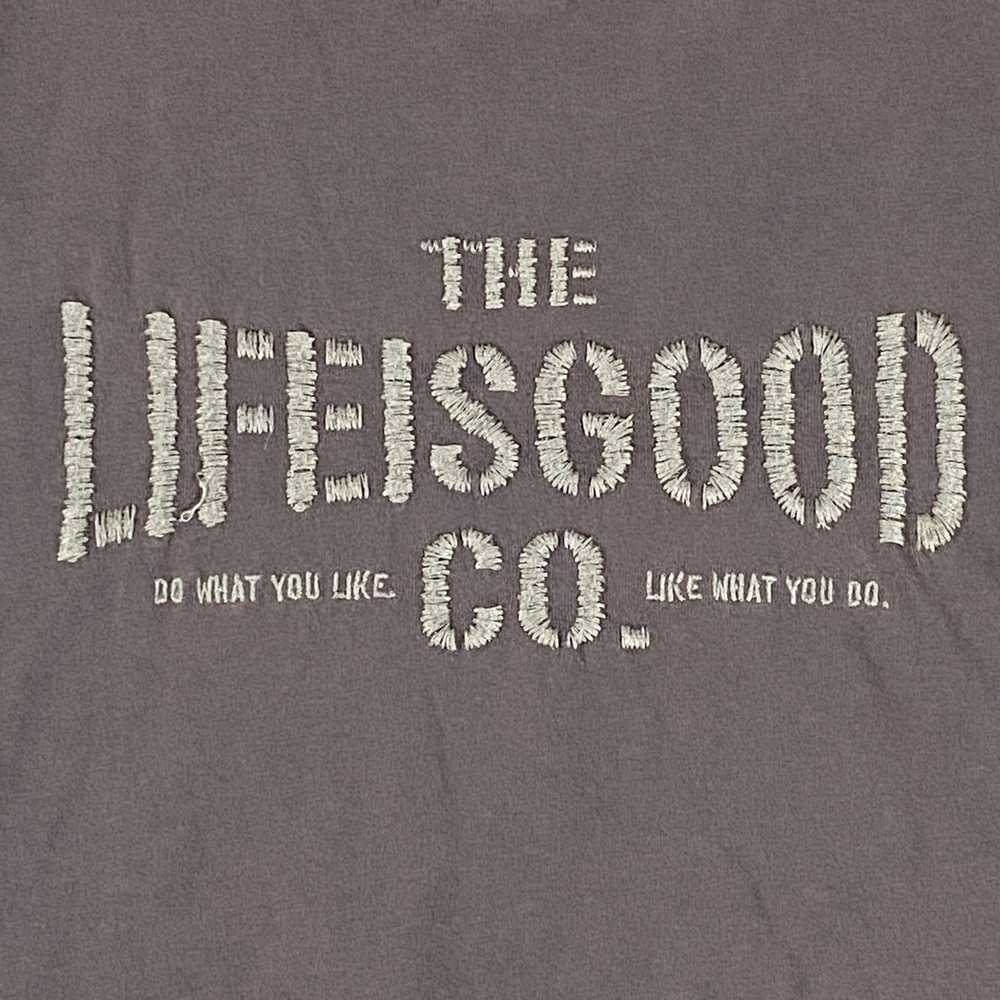 Life Is Good Mens Medium Grey Short Sleeve Embroi… - image 1