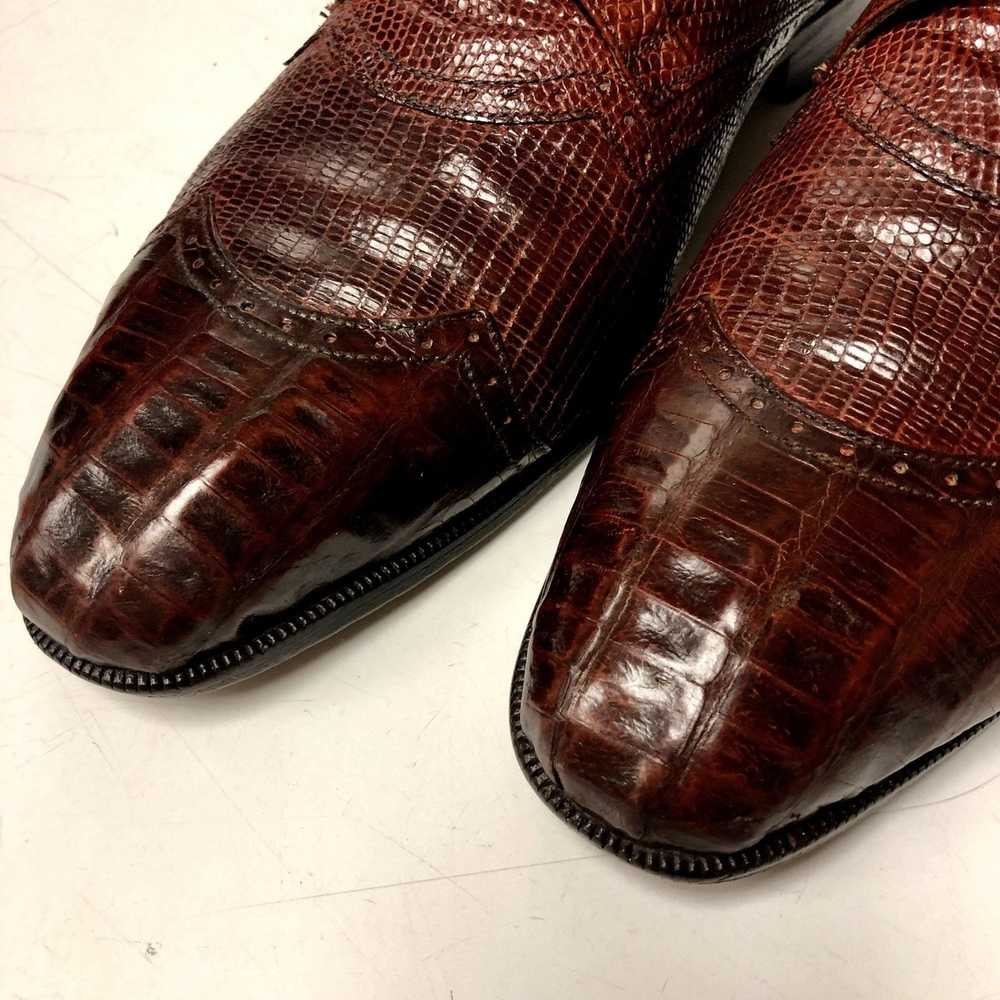 Unkwn David Eden GENUINE LIZARD Skin Dress Shoes … - image 11