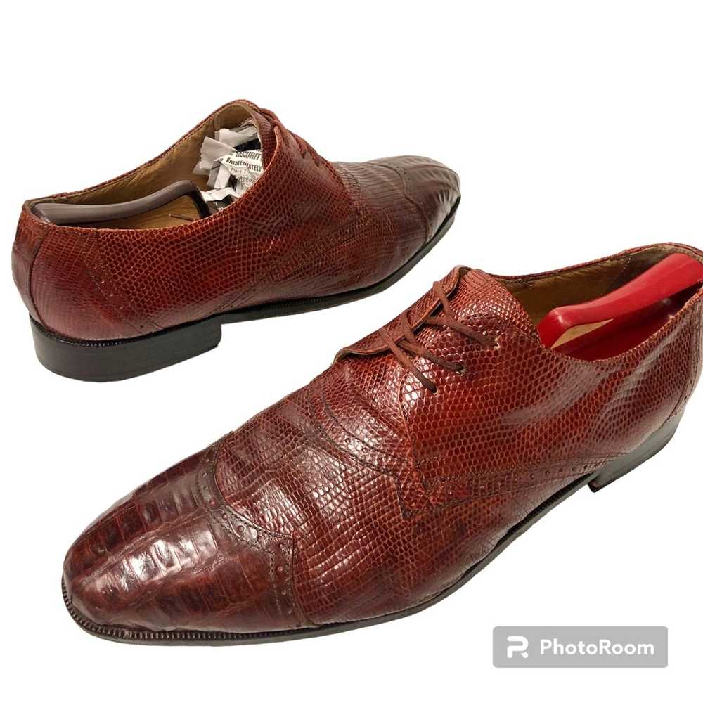 Unkwn David Eden GENUINE LIZARD Skin Dress Shoes … - image 1