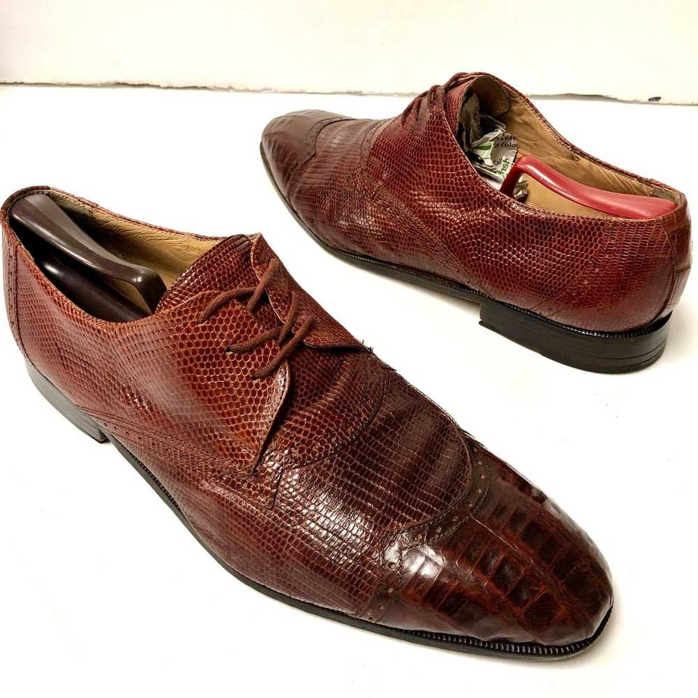 Unkwn David Eden GENUINE LIZARD Skin Dress Shoes … - image 2