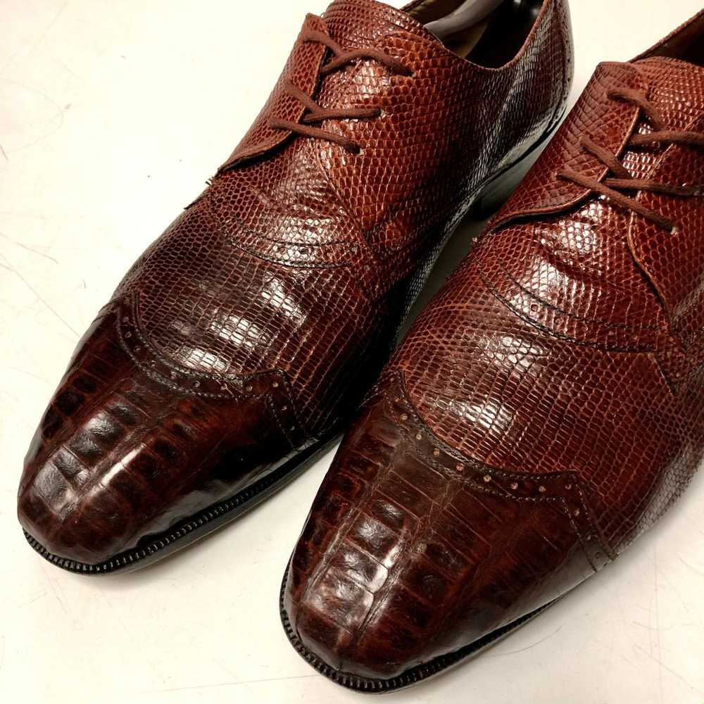 Unkwn David Eden GENUINE LIZARD Skin Dress Shoes … - image 3