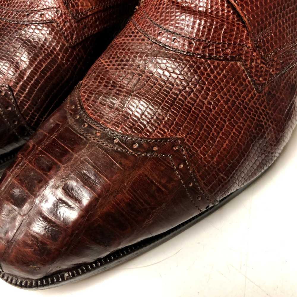 Unkwn David Eden GENUINE LIZARD Skin Dress Shoes … - image 5