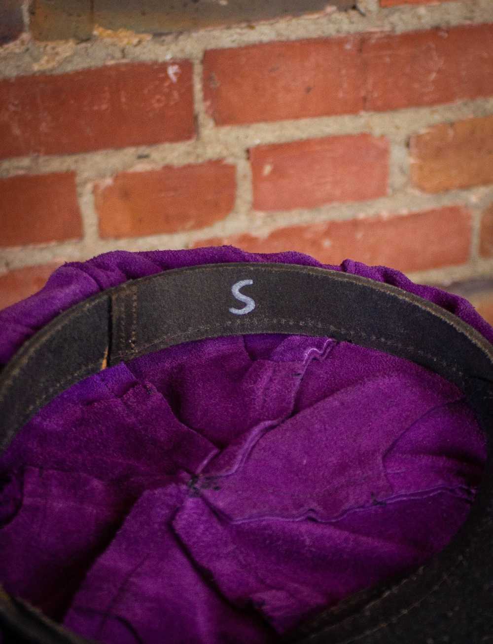 Vintage Vintage Purple Suede Biker Hat 70s Small - image 6