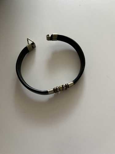 Handcrafted VINTAGE Leather Metal Bracelet