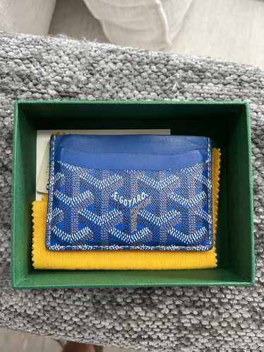 Goyard St Pierre Cardholder Blue Leather ref.360820 - Joli Closet