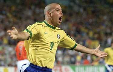 Brazil #9 Ronaldo Retro Jersey Home World Cup 2006