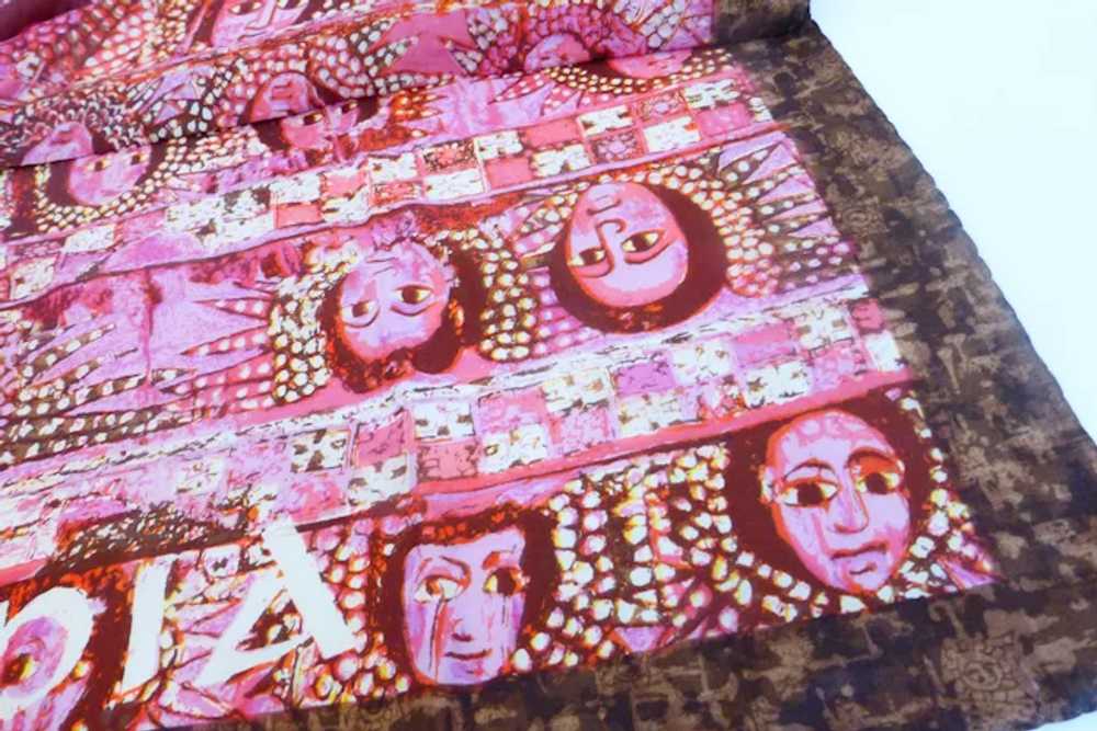 Hand Woven Silk ‘FACES’ Ethiopia Scarf 35 In - image 7