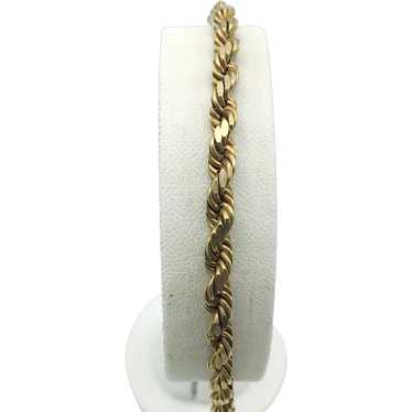 10K Gold Rope Link Bracelet