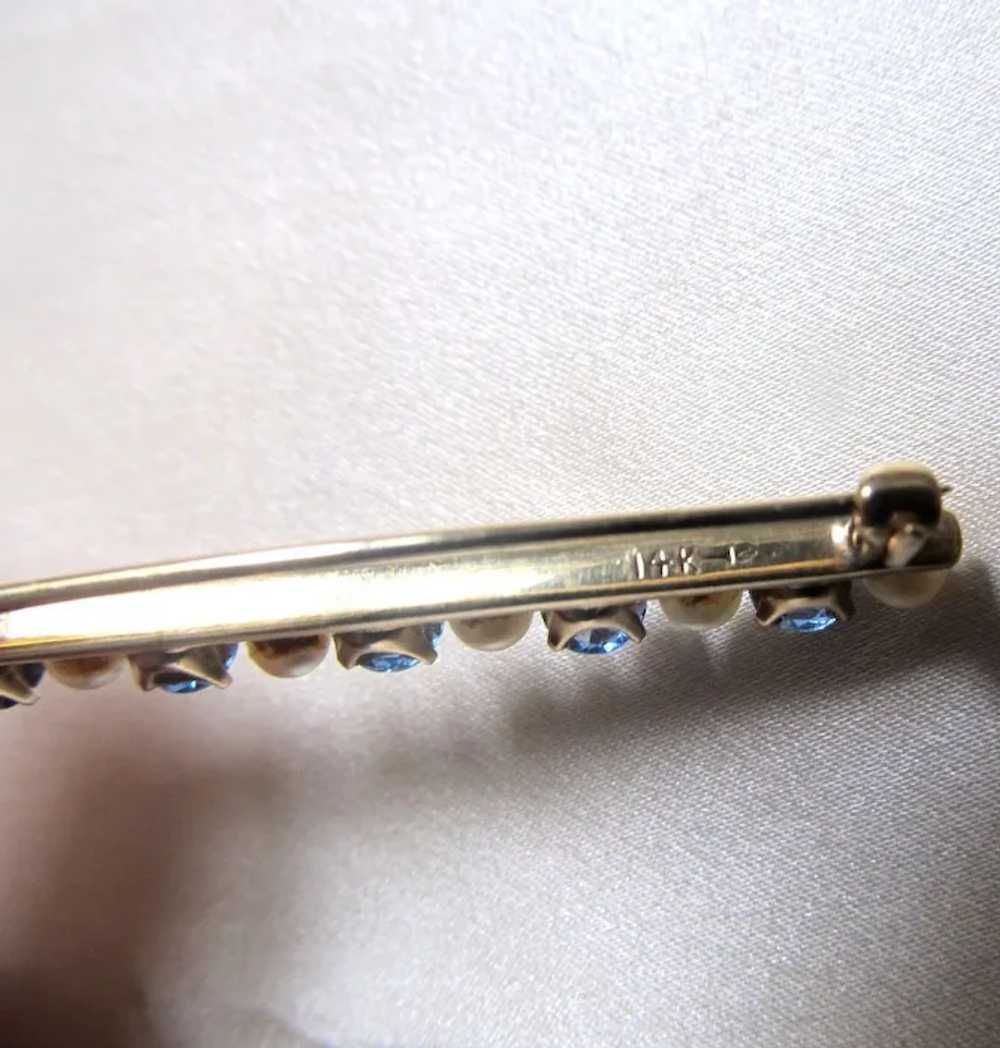 Antique Edwardian 14k Gold Pin 3.5 mm Genuine Cey… - image 5