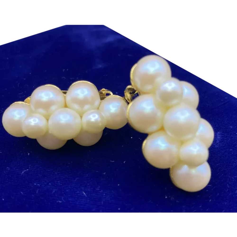 Unsigned Beauties Stacked Faux Pearl Earrings Don… - image 2