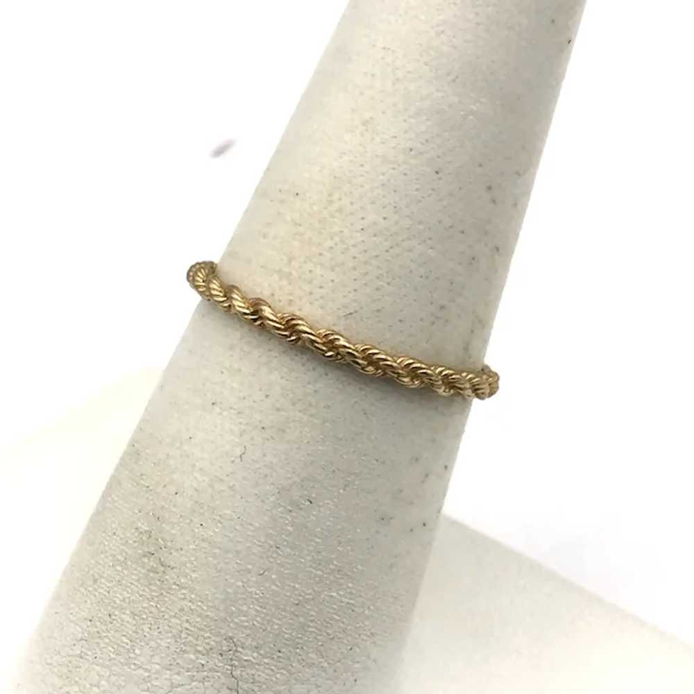 14K Twisted Rope Ring - image 2