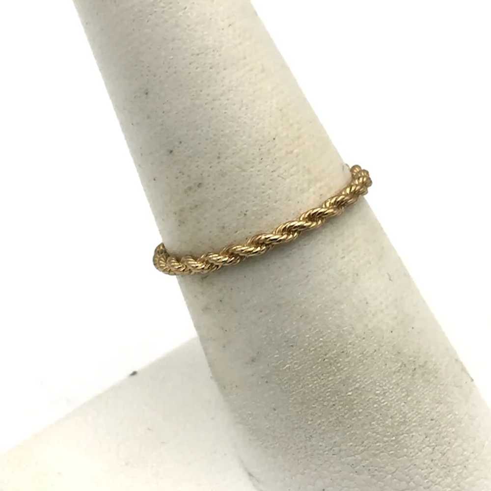 14K Twisted Rope Ring - image 3