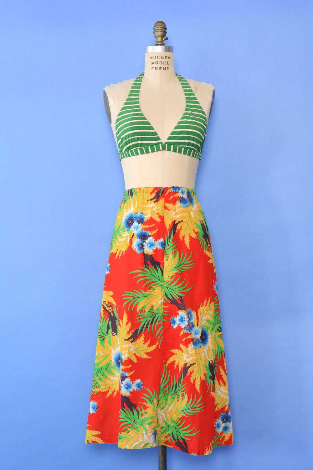 Sunset Tropical Cotton Skirt L/XL - image 1