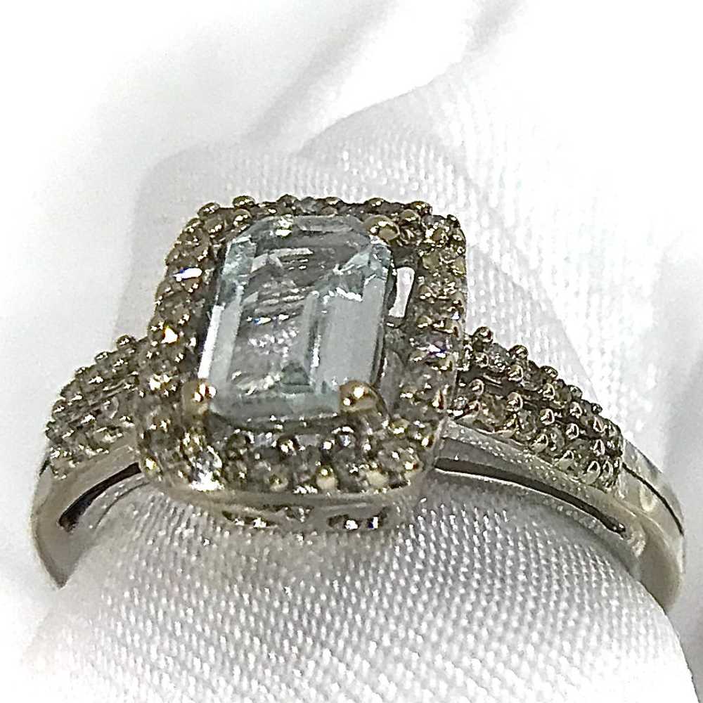 Darlene - 14 Kt White Gold Aquamarine - image 2