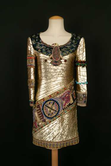 Louis Féraud golden dress Haute Couture