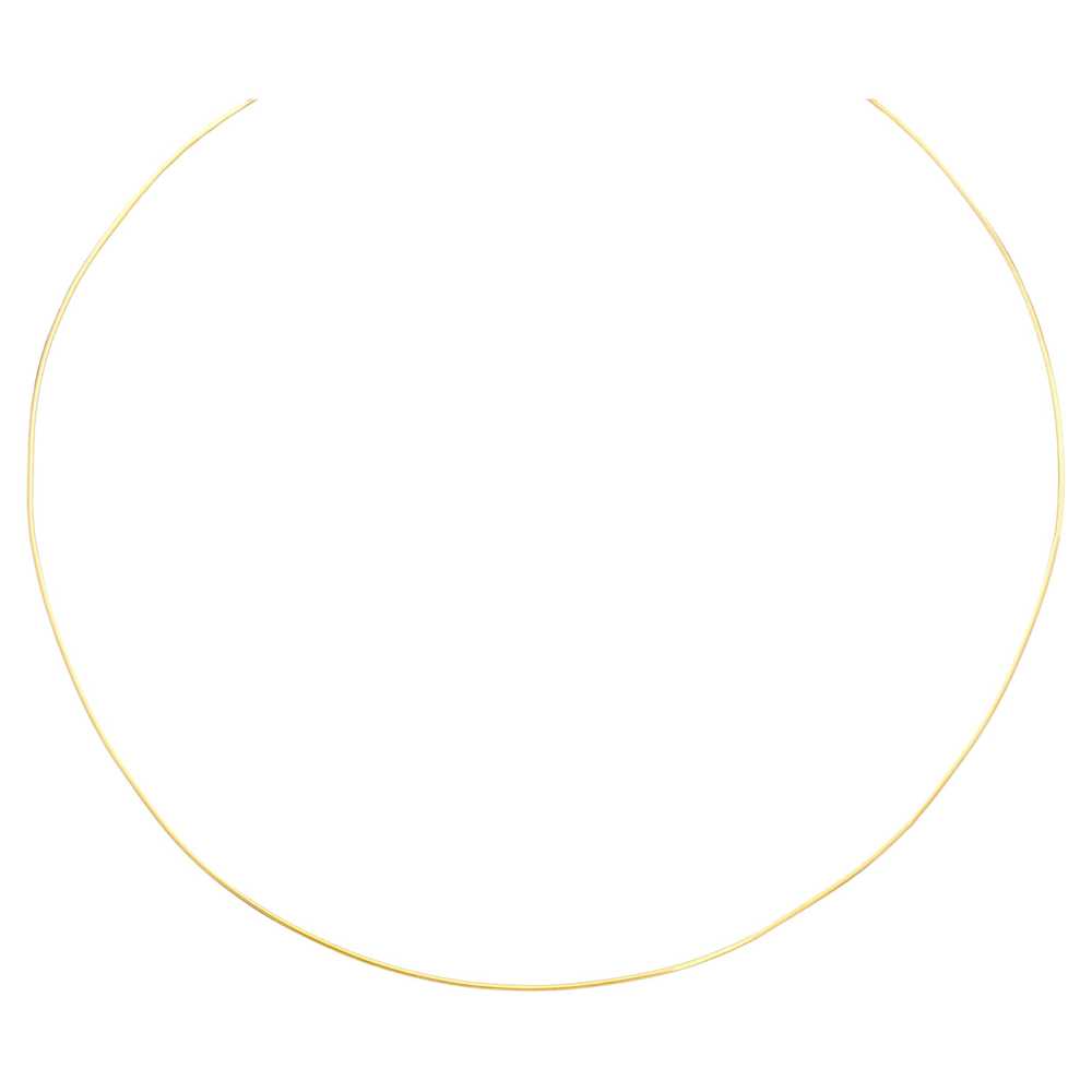 Modern 18 Karat Yellow Gold Cable Necklace - image 1