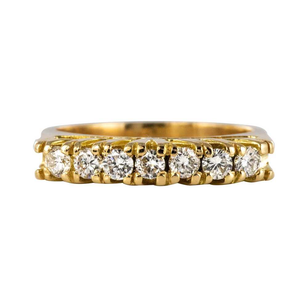 Modern Diamonds 18 Karat Yellow Gold Garter Ring - image 1