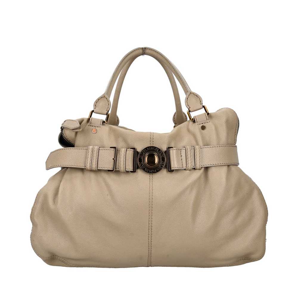 BURBERRY Leather Belted Tote Stone - image 1