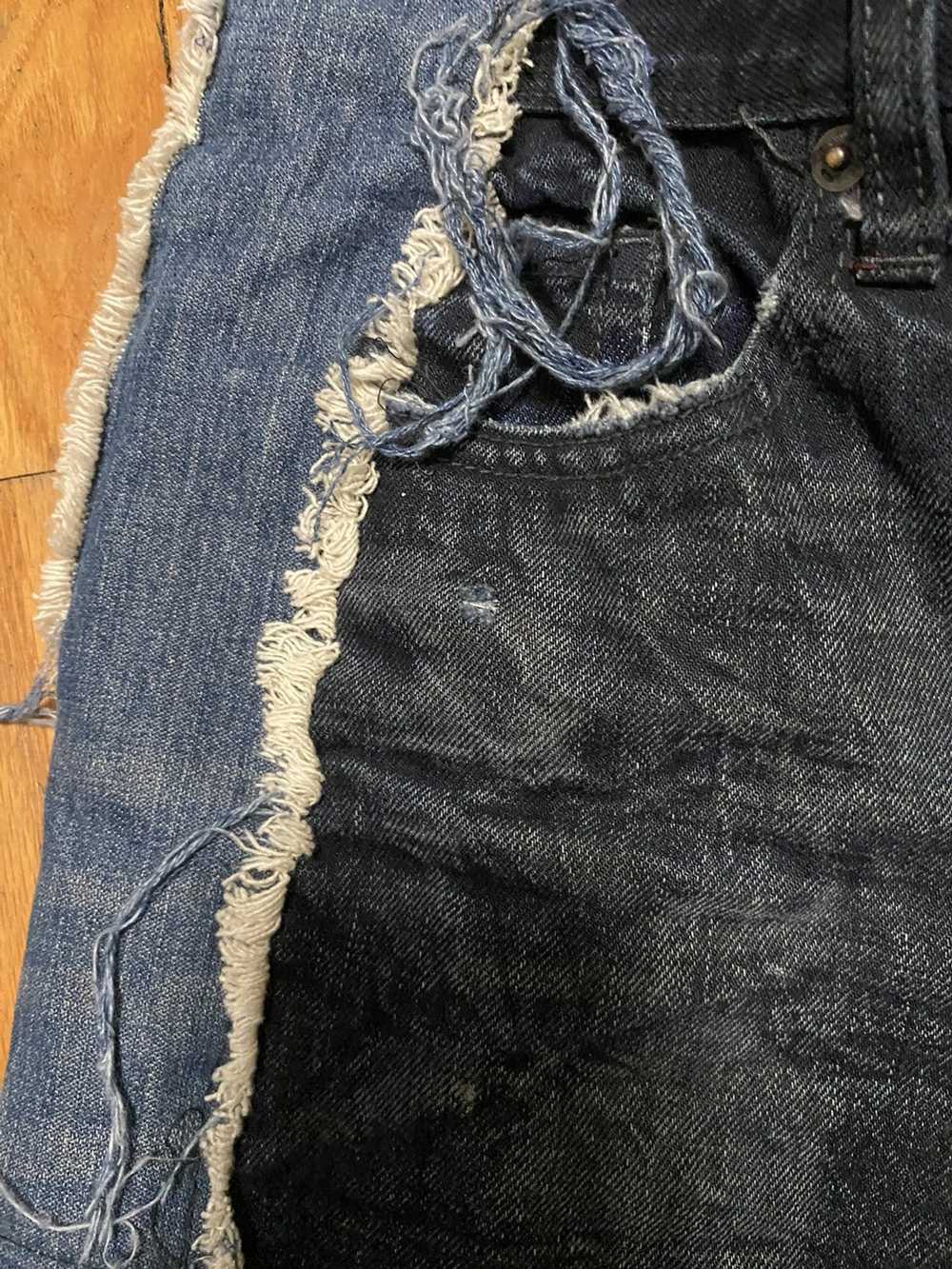 Japanese Brand Distress side patch jeans - image 3