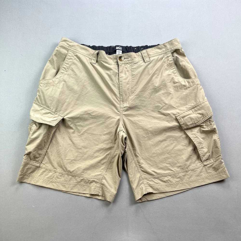 Rei REI Cargo Shorts Mens XL Tan Chino Stretch Ou… - image 1