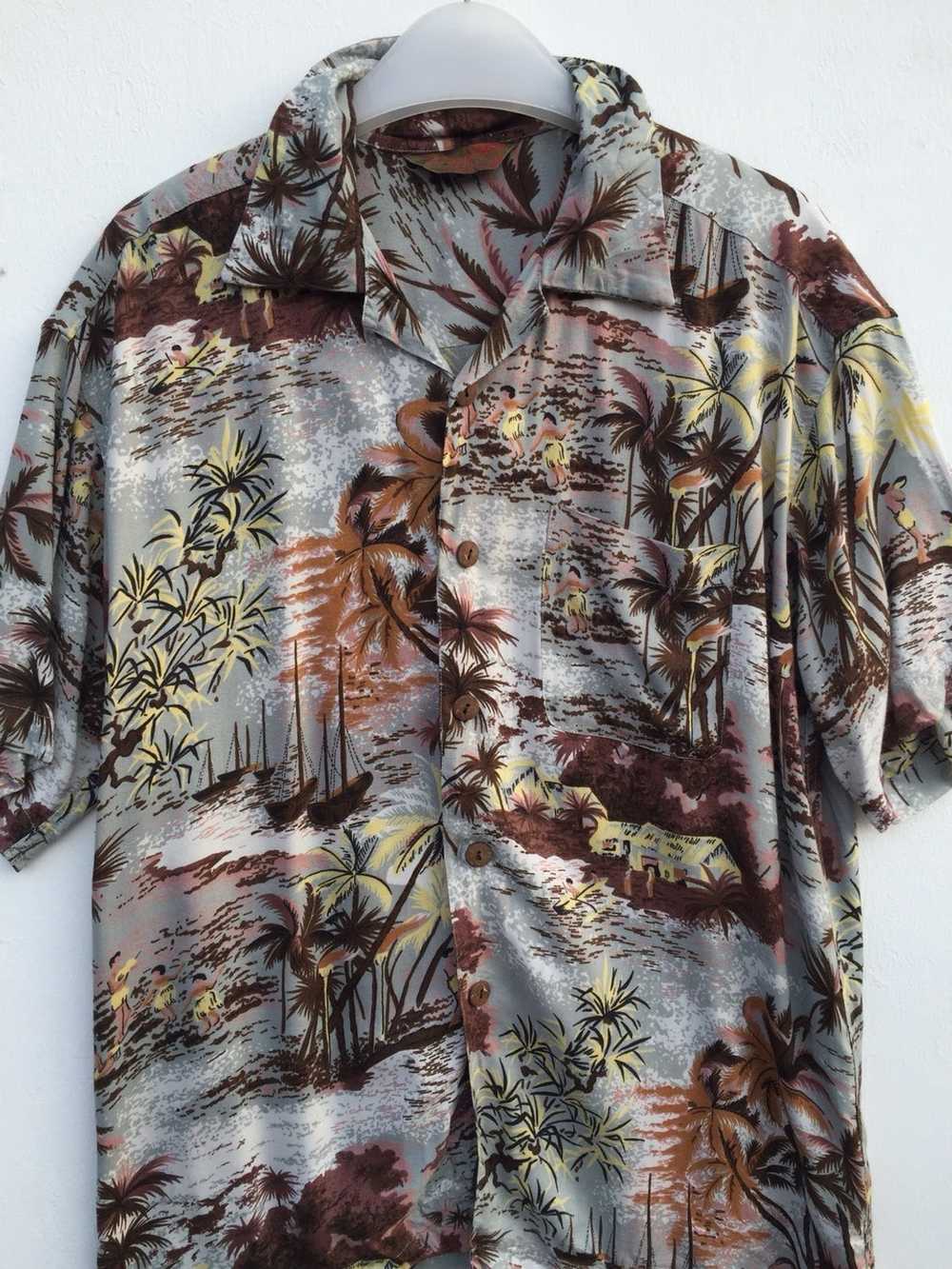 Art × Hawaiian Shirt Hawaii 100 Rayon Full Print … - image 3