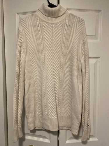 Tommy Hilfiger White Knit Turtleneck Sweatshirt