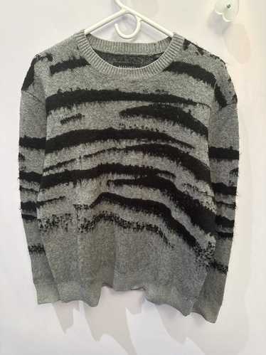 Allsaints Allsaints Black & Gray Striped Sweater
